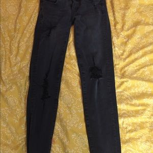 Ripped black American eagle jeans